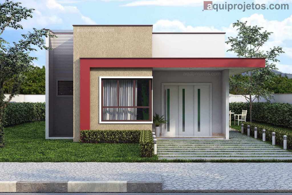 plantas de casas pequenas 2 quartos com varanda