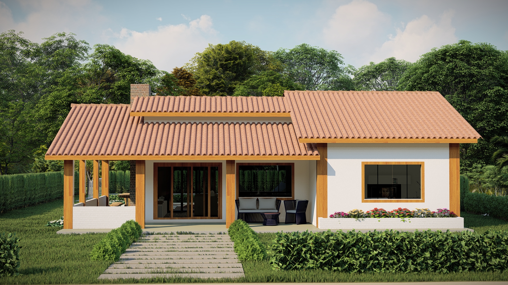 plantas de casas pequenas 2 quartos 40m2