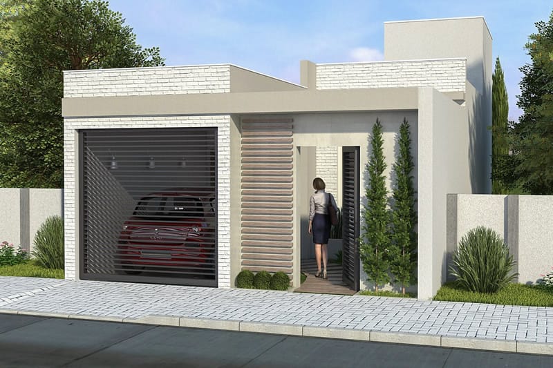 plantas de casas pequenas 2 quartos com varanda