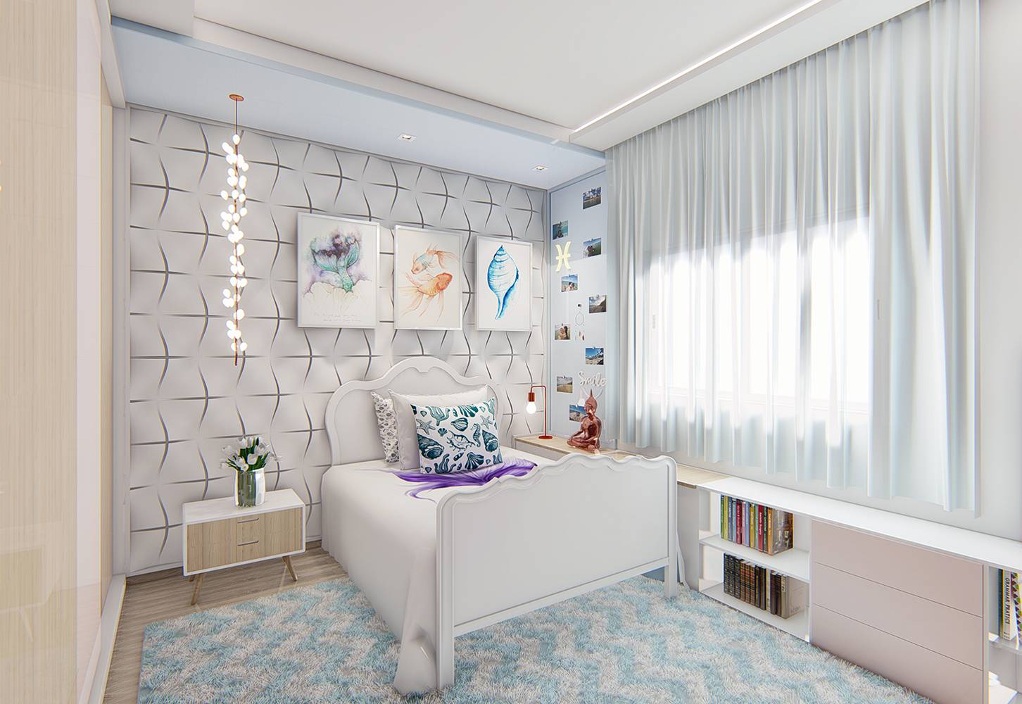 Painéis Ripados e Outros Revestimentos Modernos para Quartos Compactos