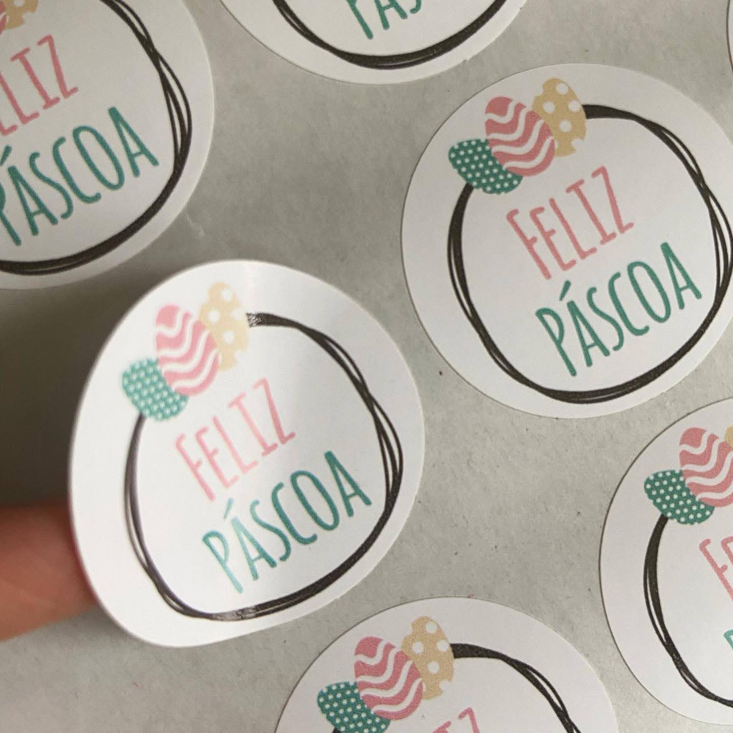 ideias criativas adesivo feliz pascoa para imprimir