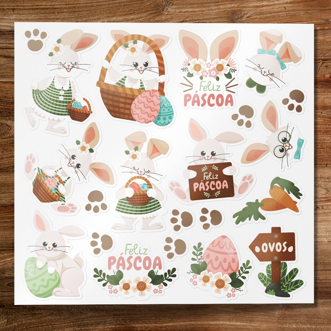 adesivo feliz pascoa para imprimir