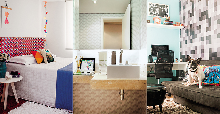 ideias de adesivos de parede para sala pequena