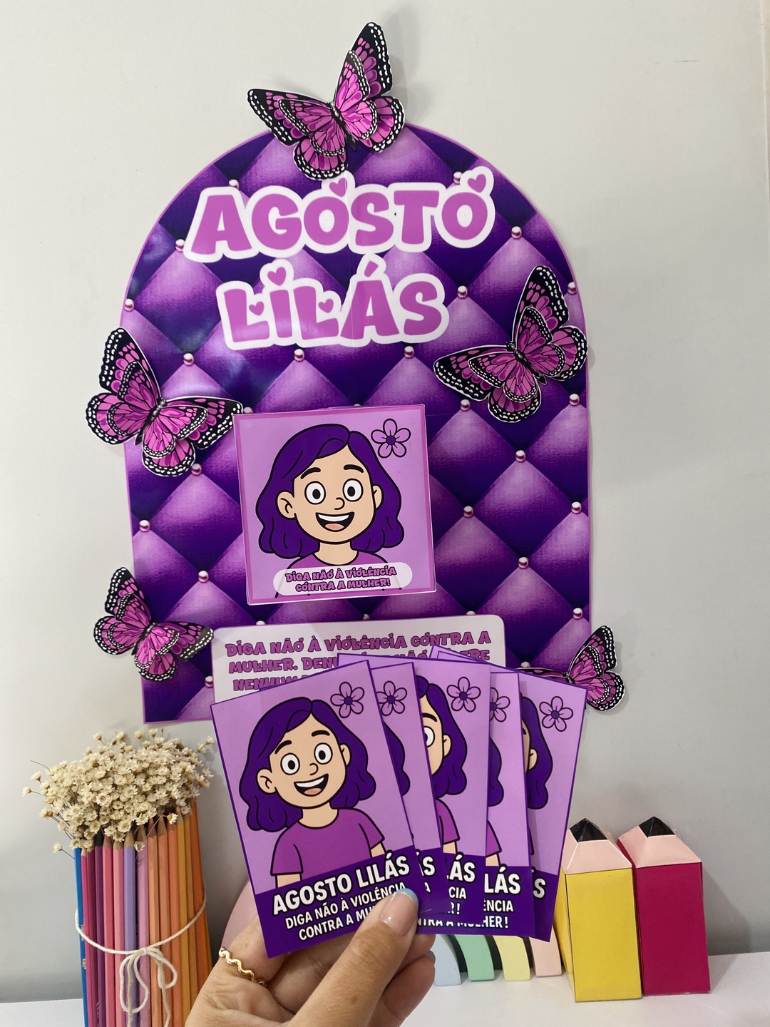 agosto lilas decoração