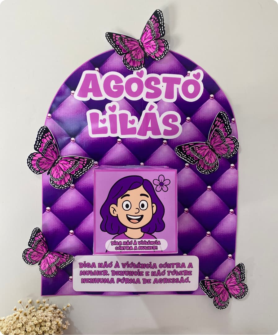 agosto lilas decoração