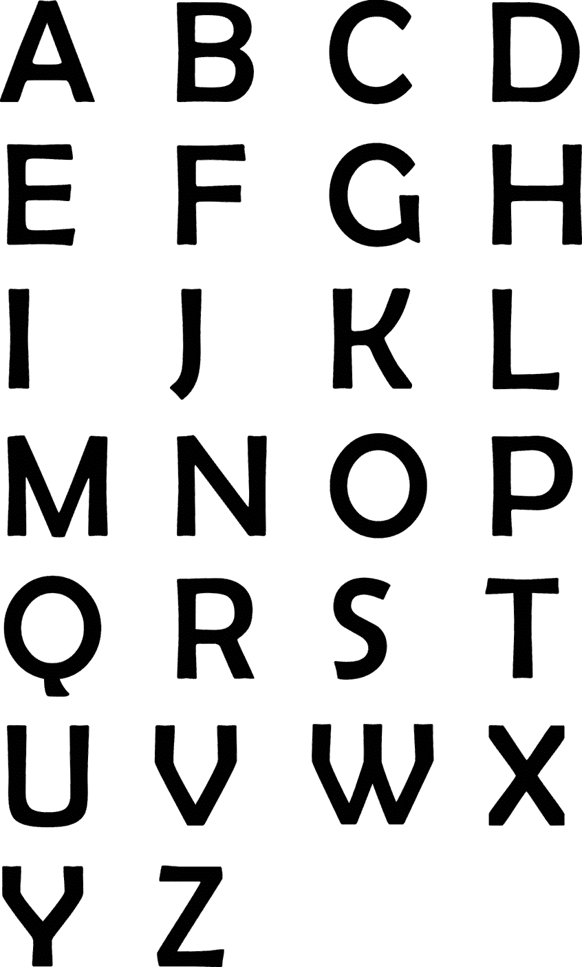 alfabeto letra de forma