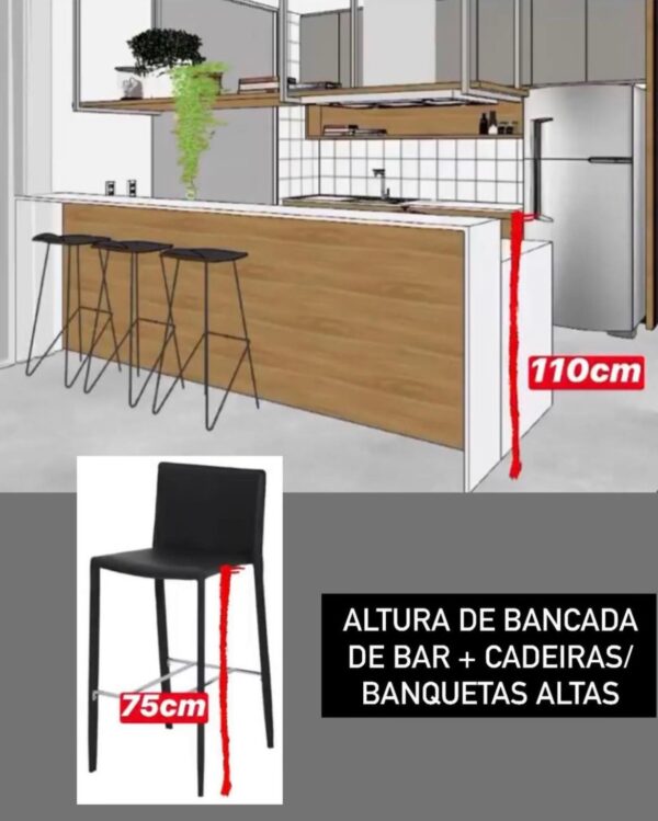 altura balcao refeicao