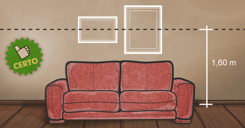 altura certa para quadros