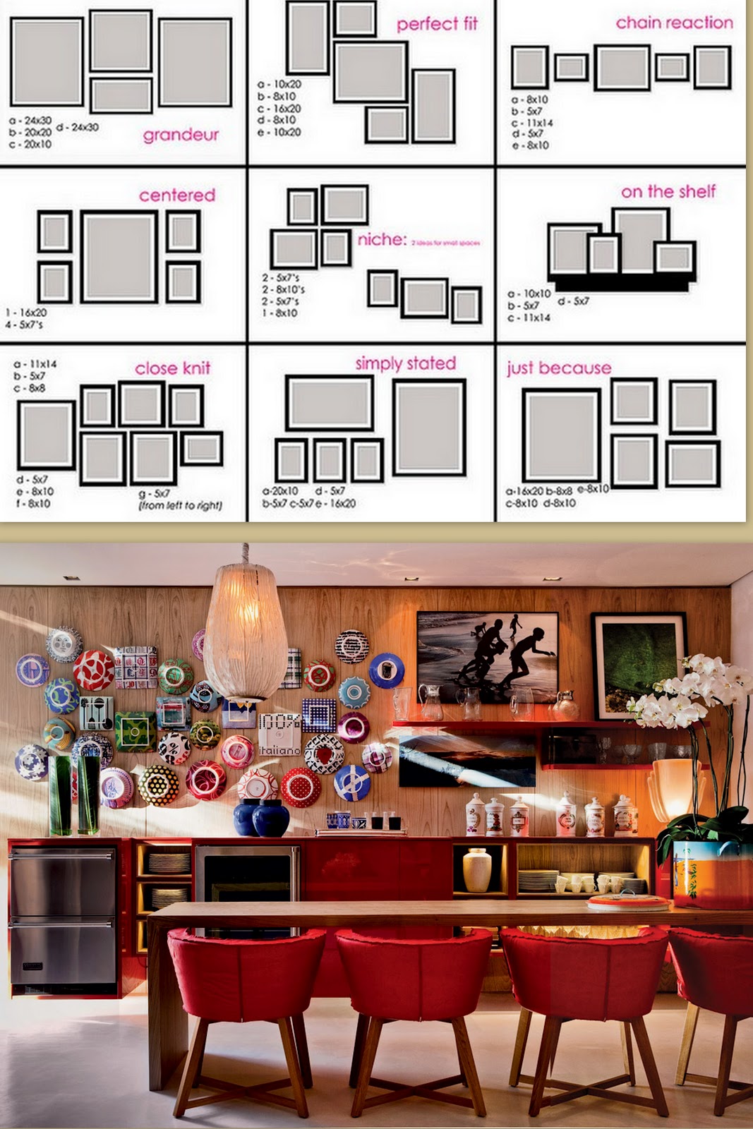 quadros sobre aparador altura