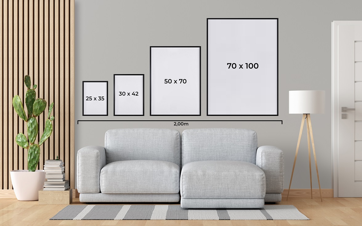 medida ideal para quadros na parede