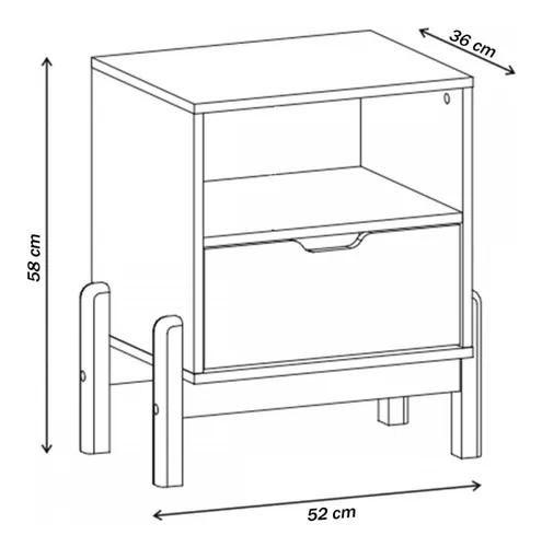 mesa de cabeceira 70 cm