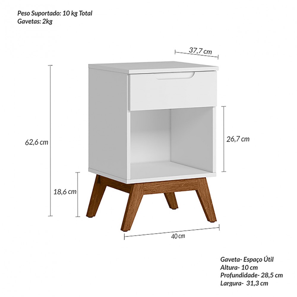 mesa de cabeceira 60 cm