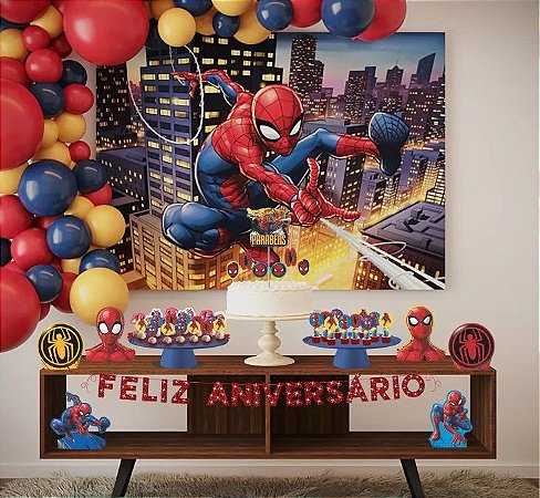decoração festa homem aranha barata dicas para economizar