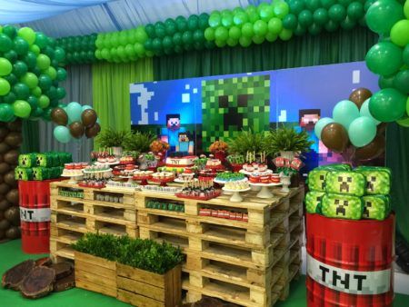 quanto custa fazer festa minecraft em casa