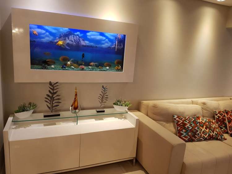 aquário de parede vs aquário de chão para sala