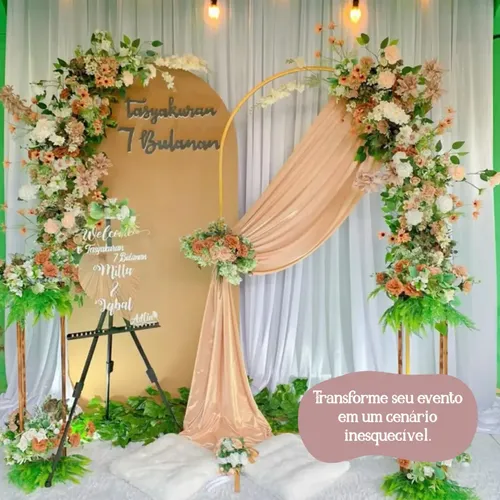 ideias de decoração com arco romano para sala