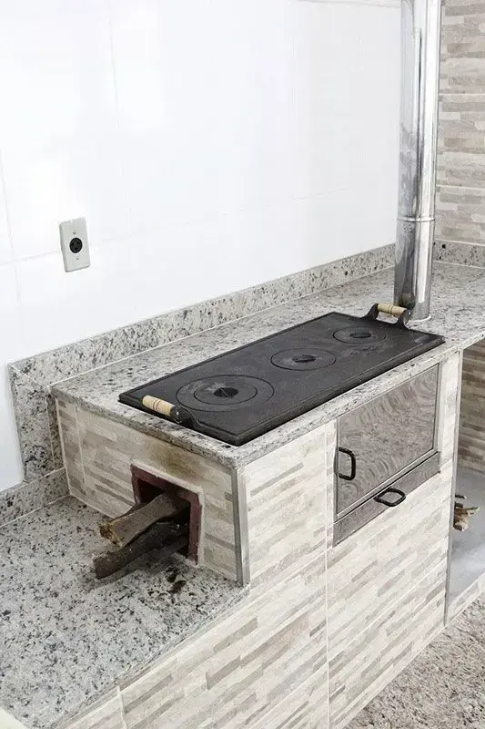 fogão a lenha para área gourmet