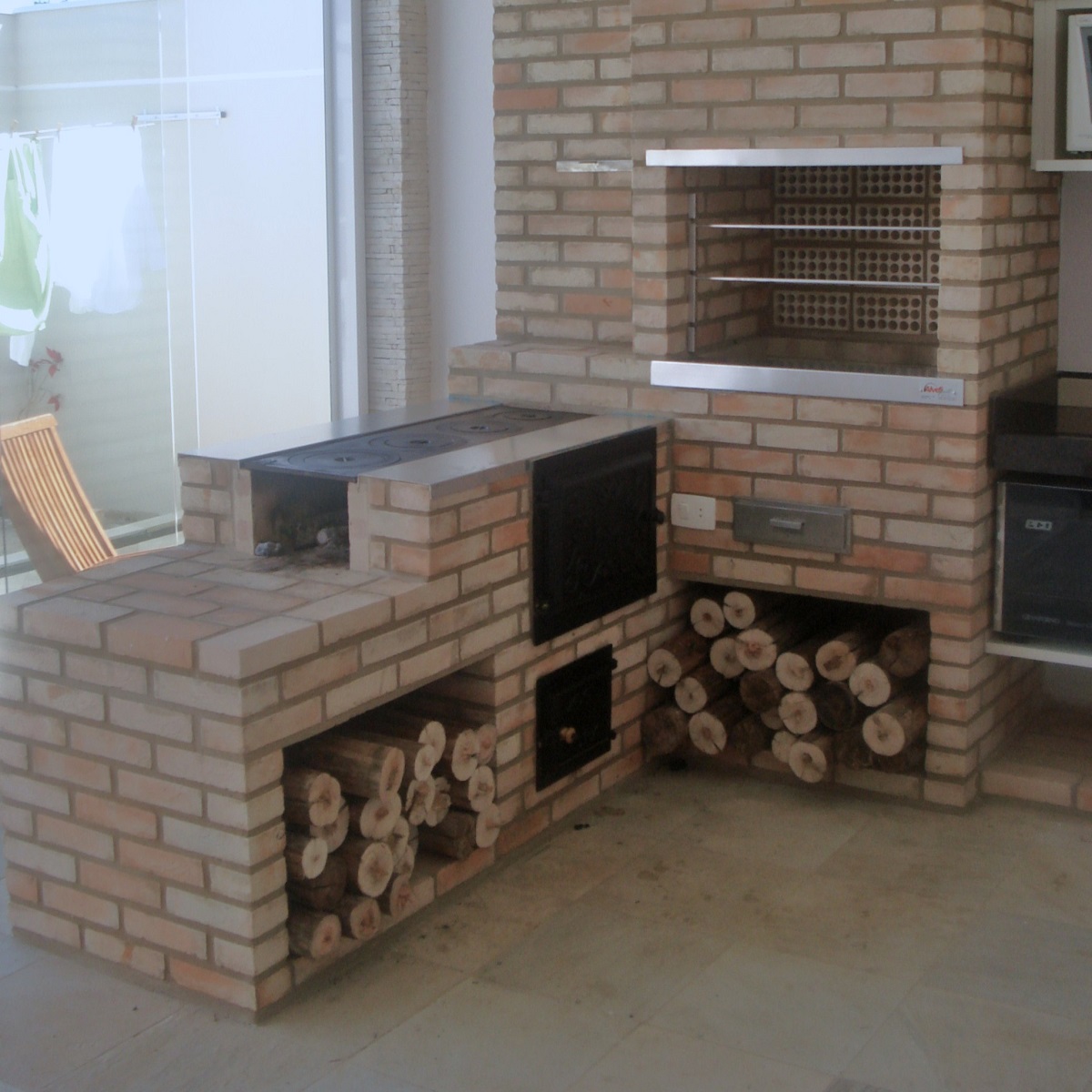 fogão a lenha rústico