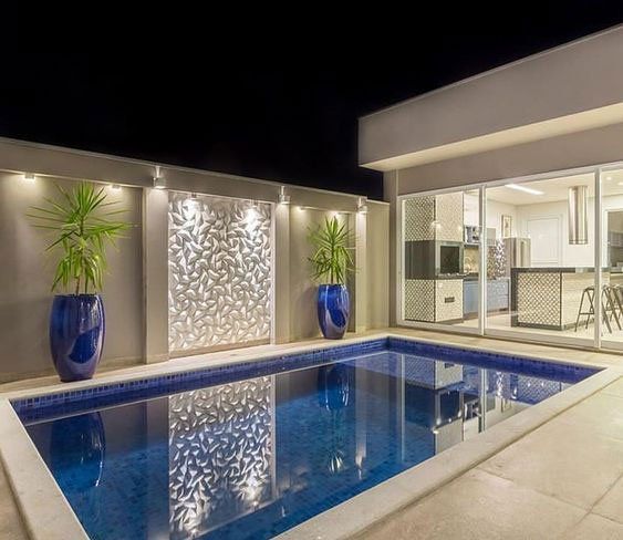 área gourmet com piscina pequena