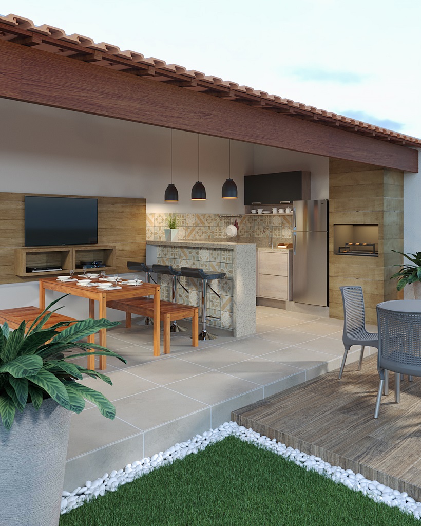 área gourmet externa pequena