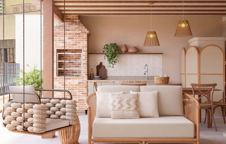 área gourmet com forno a lenha