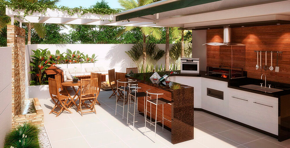 área gourmet com ilha