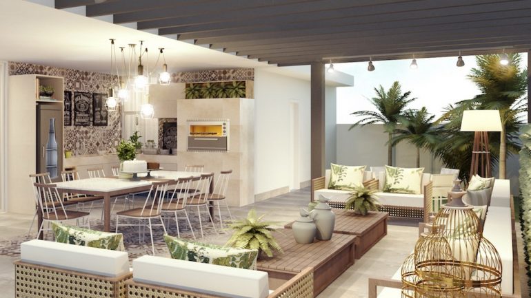 área gourmet rústica