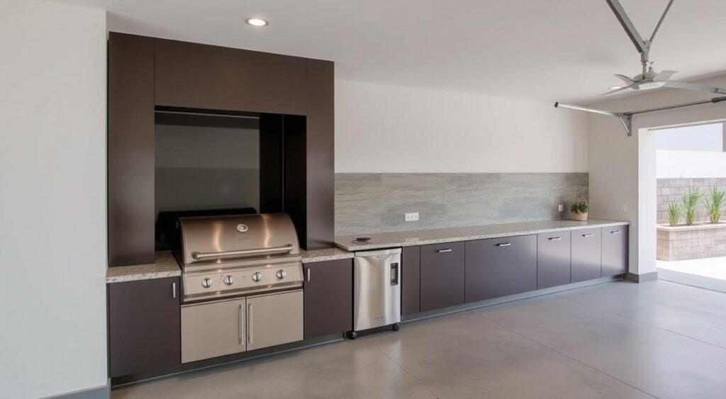 ideias criativas área gourmet garagem