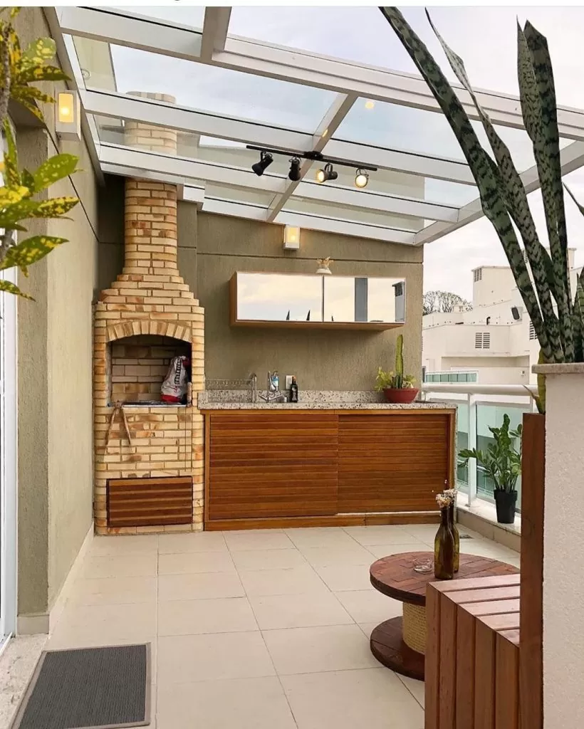 area gourmet na garagem