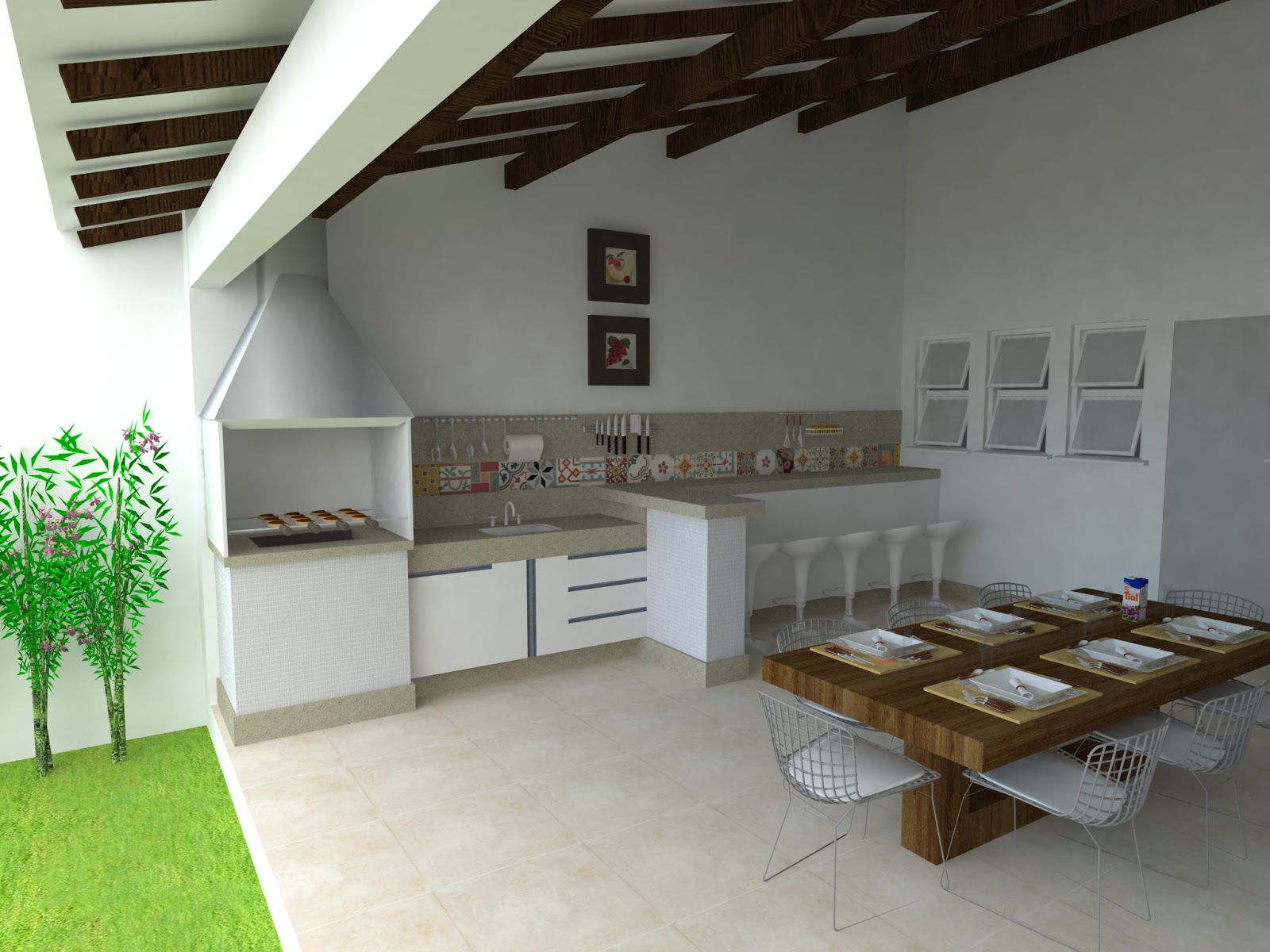 decoração área gourmet externa