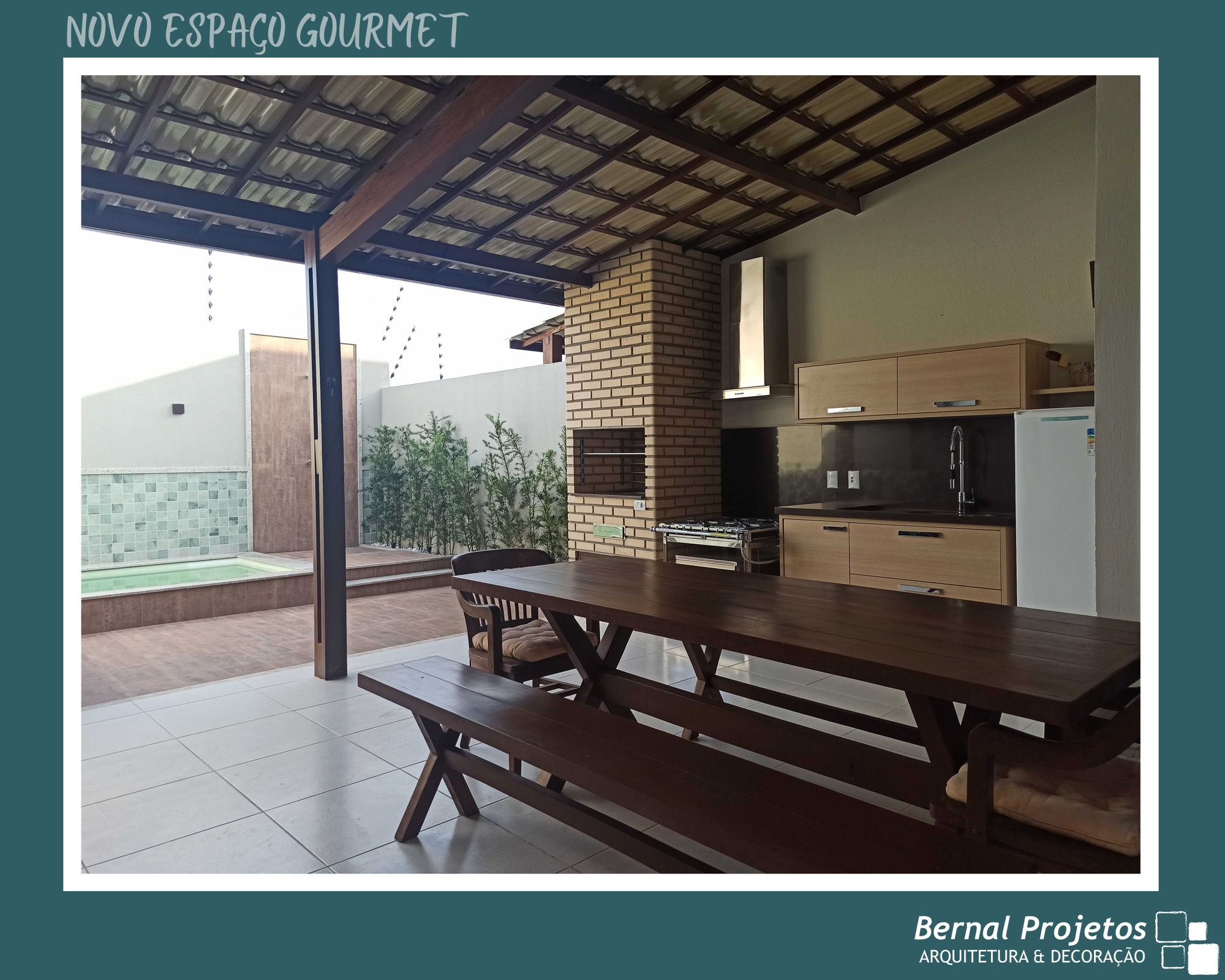 cantinho gourmet no quintal