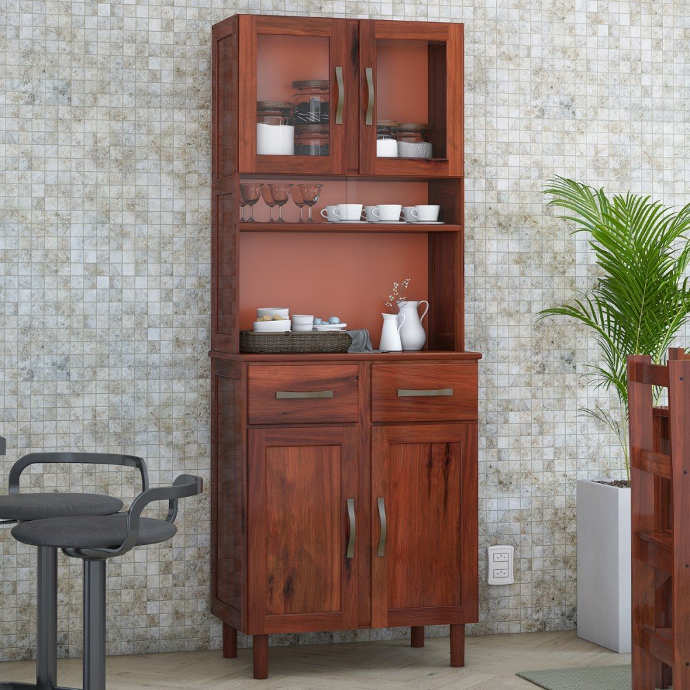 armário de cozinha de madeira