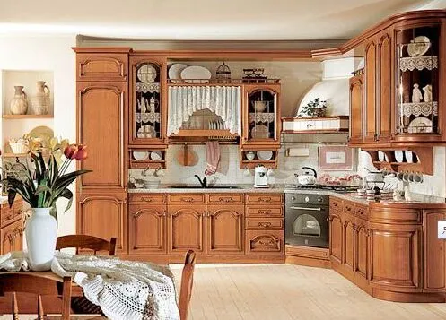 armário de cozinha de madeira