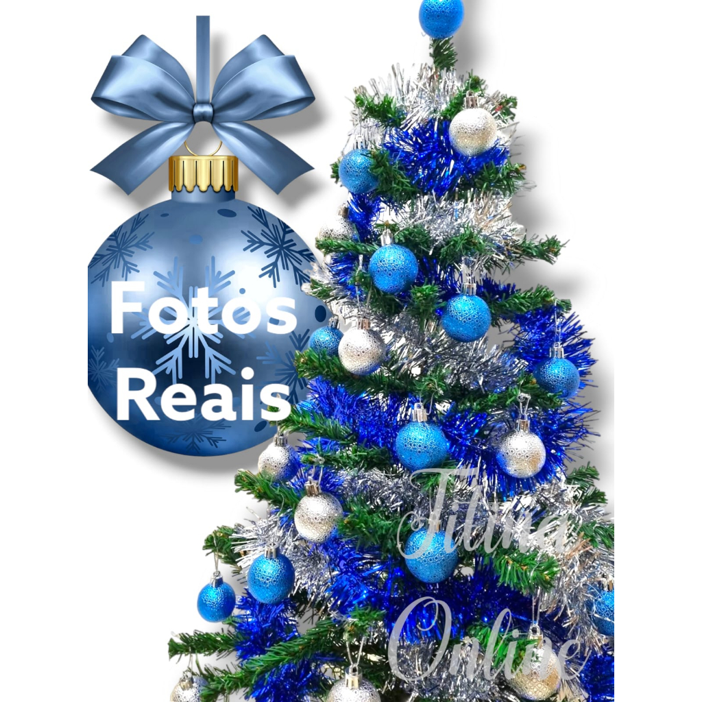 árvore de natal monocromática azul
