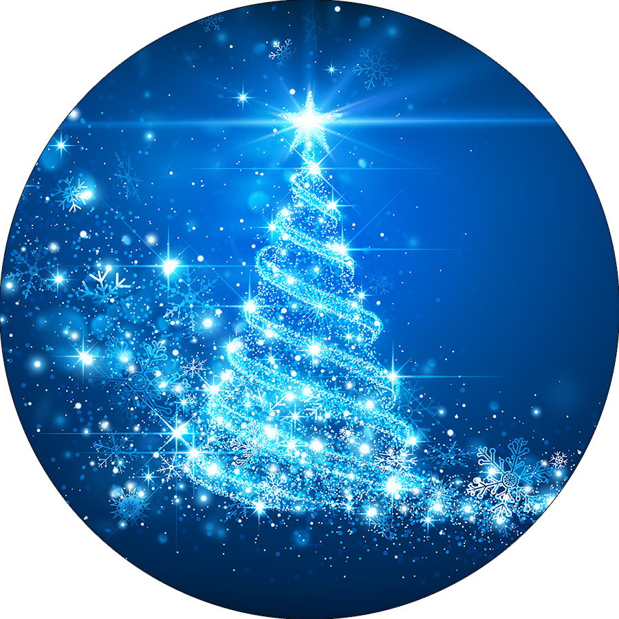 árvore de natal azul royal