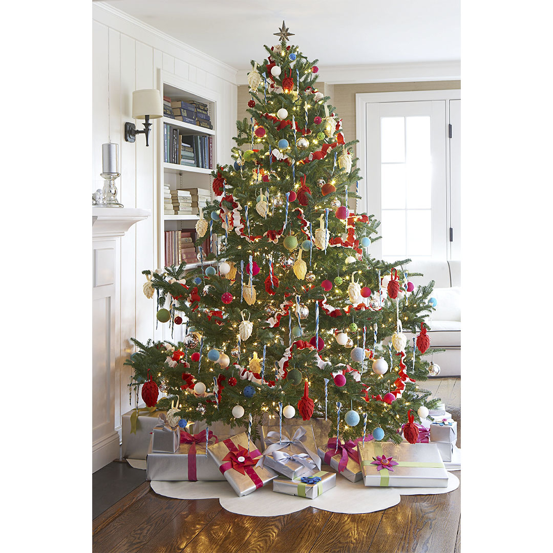 saia para árvore de natal decorada