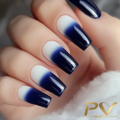 ideias de unhas em gel azul para inspiração