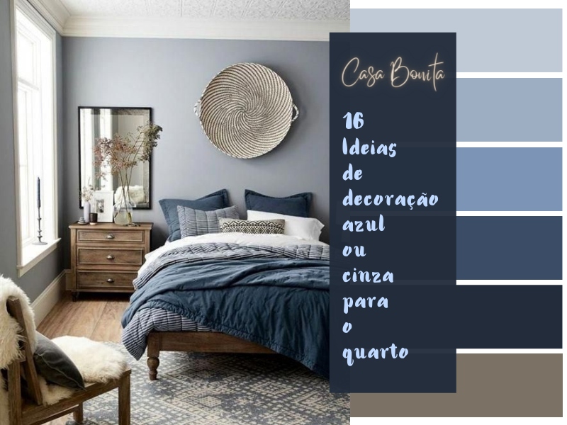 melhores tons de azul para decoração de sala