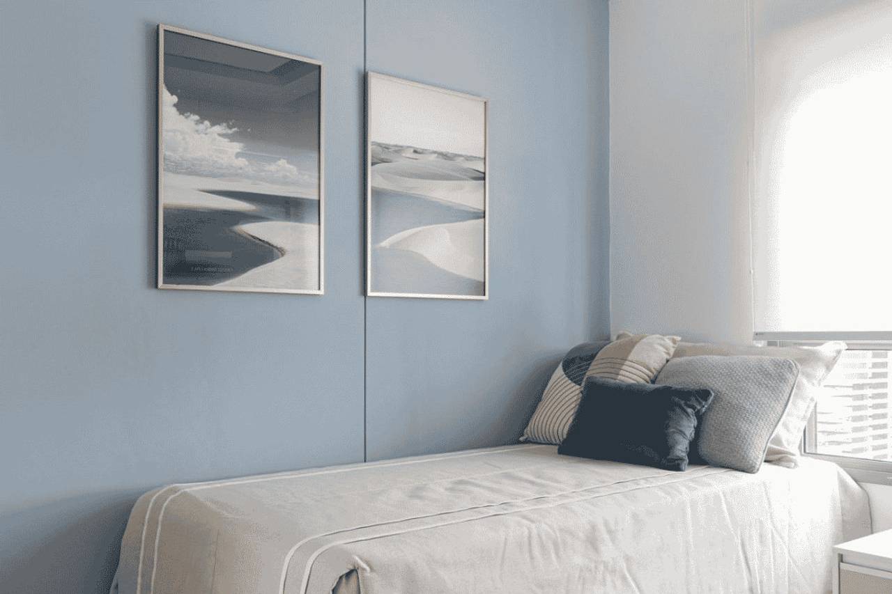 quanto custa pintar uma parede de azul claro