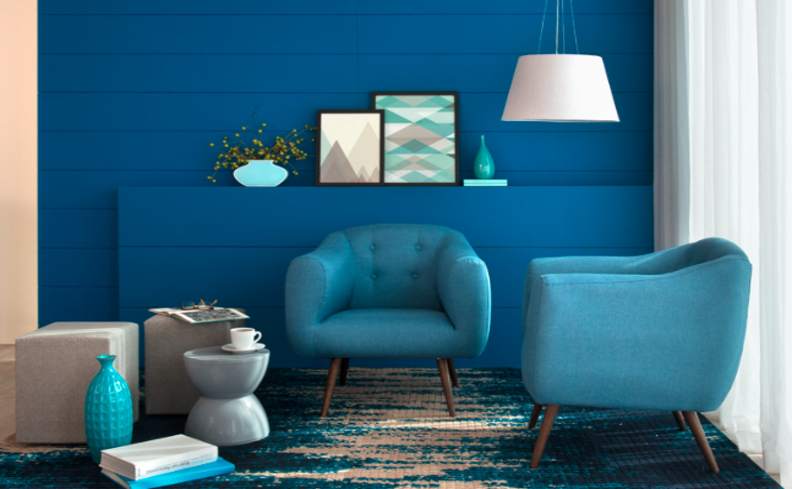 quanto custa pintar uma parede de azul claro