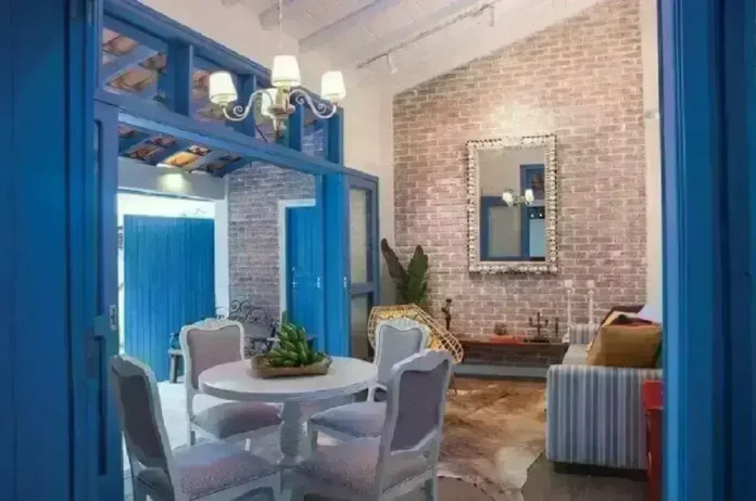 melhores tons de azul para decoração de sala