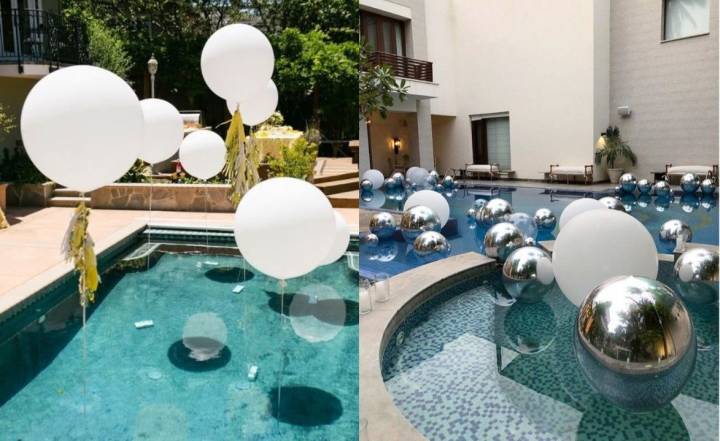 quanto custa decorar piscina com balões