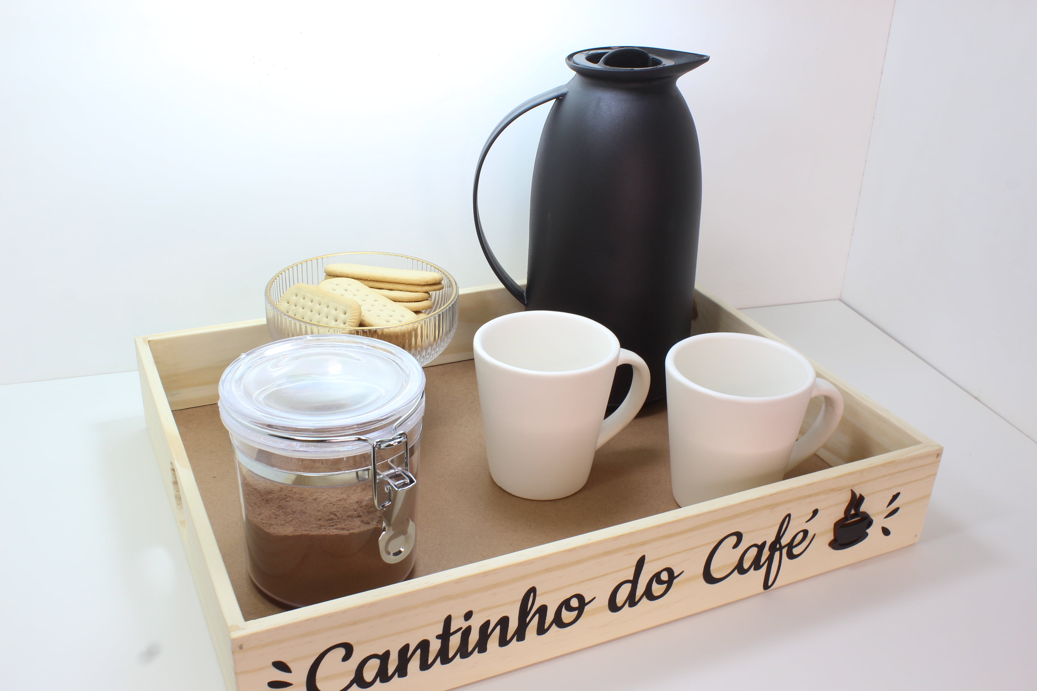 Bandeja redonda cantinho do café