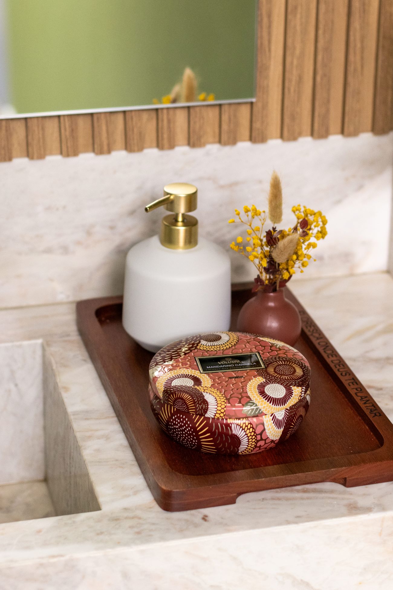 bandeja de madeira para decoração