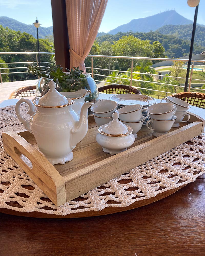 bandeja de madeira para decoração