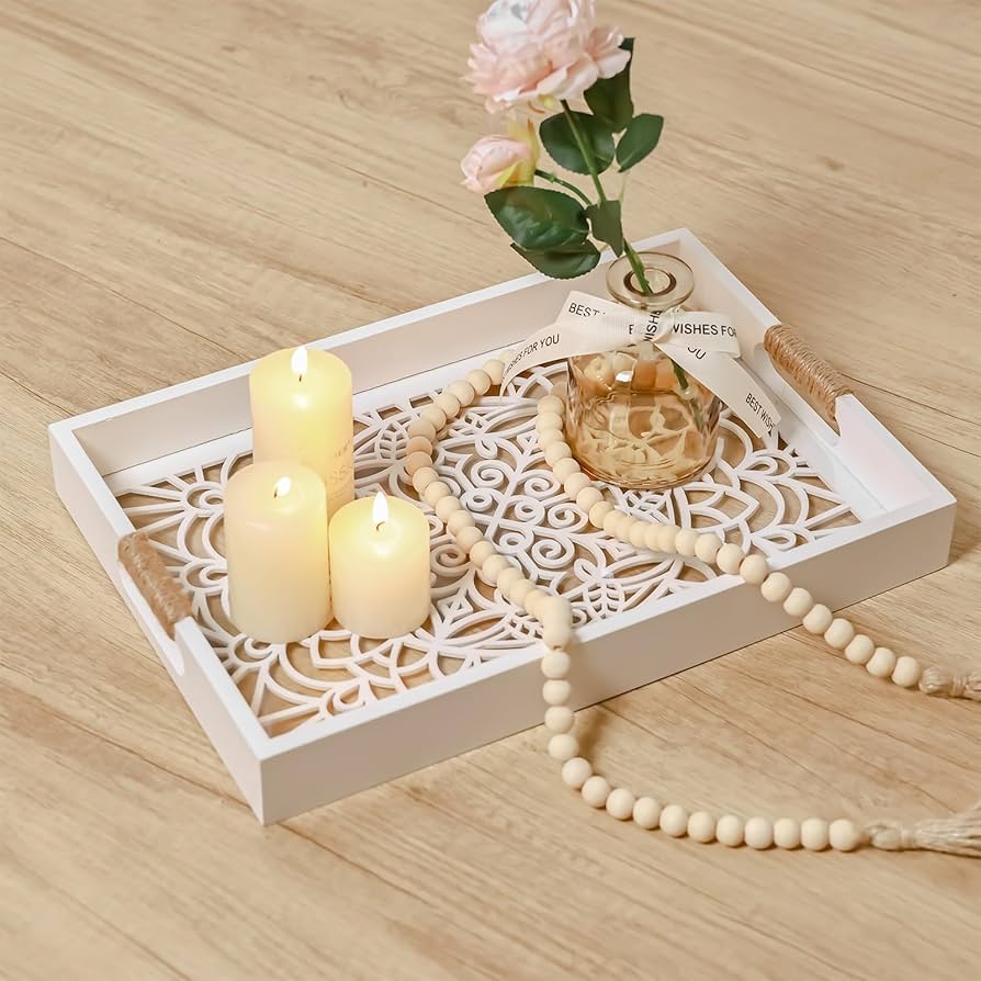 bandeja de madeira para decoração