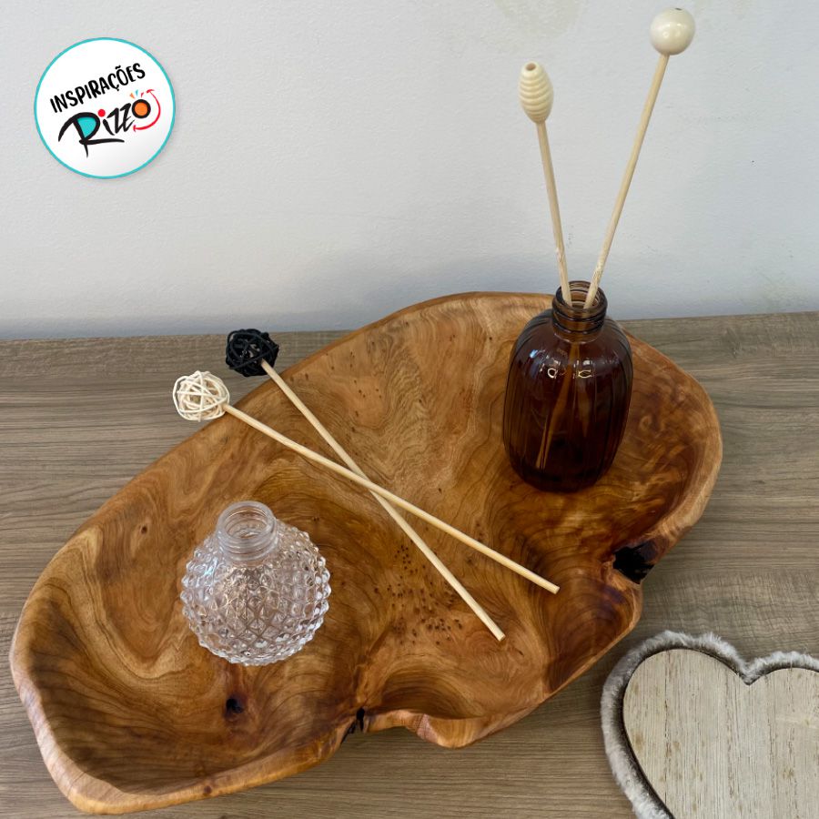 bandeja de madeira para decoração
