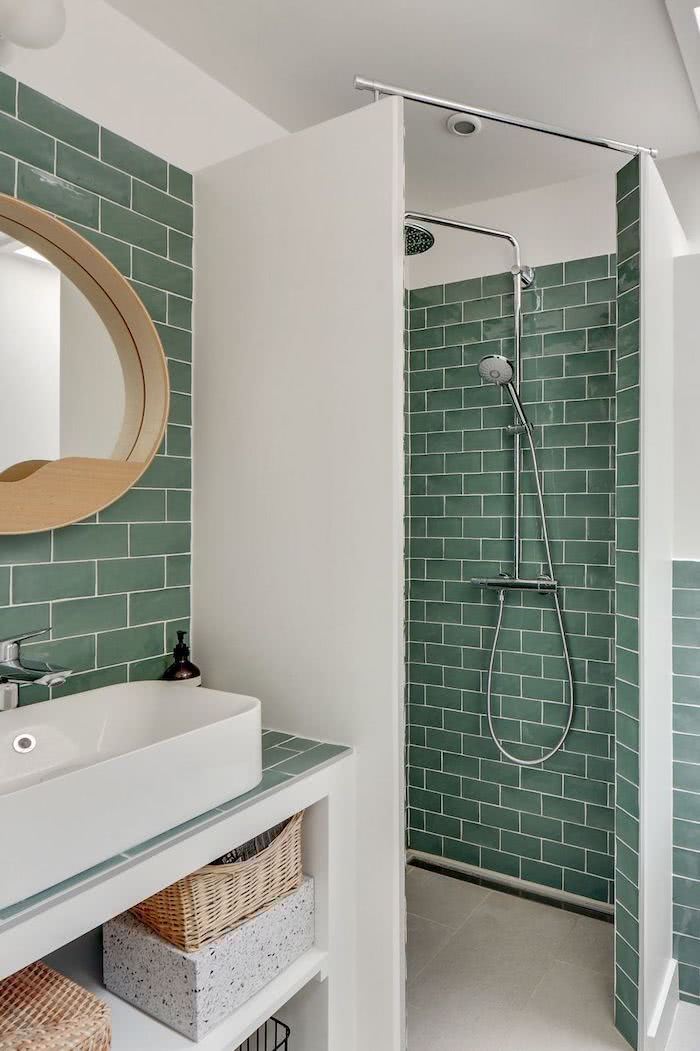 banheiro verde menta luxuoso