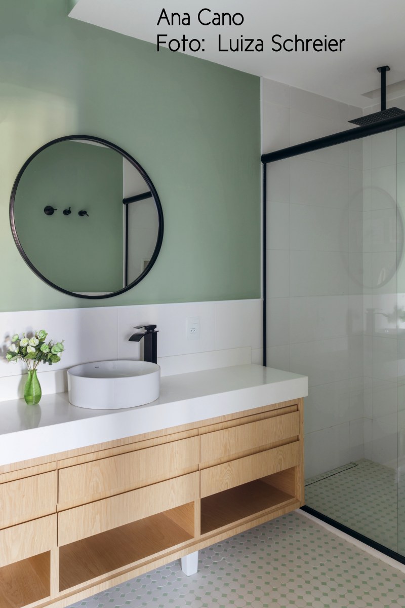 ideias banheiro verde menta