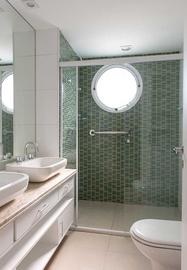 banheiro verde menta moderno